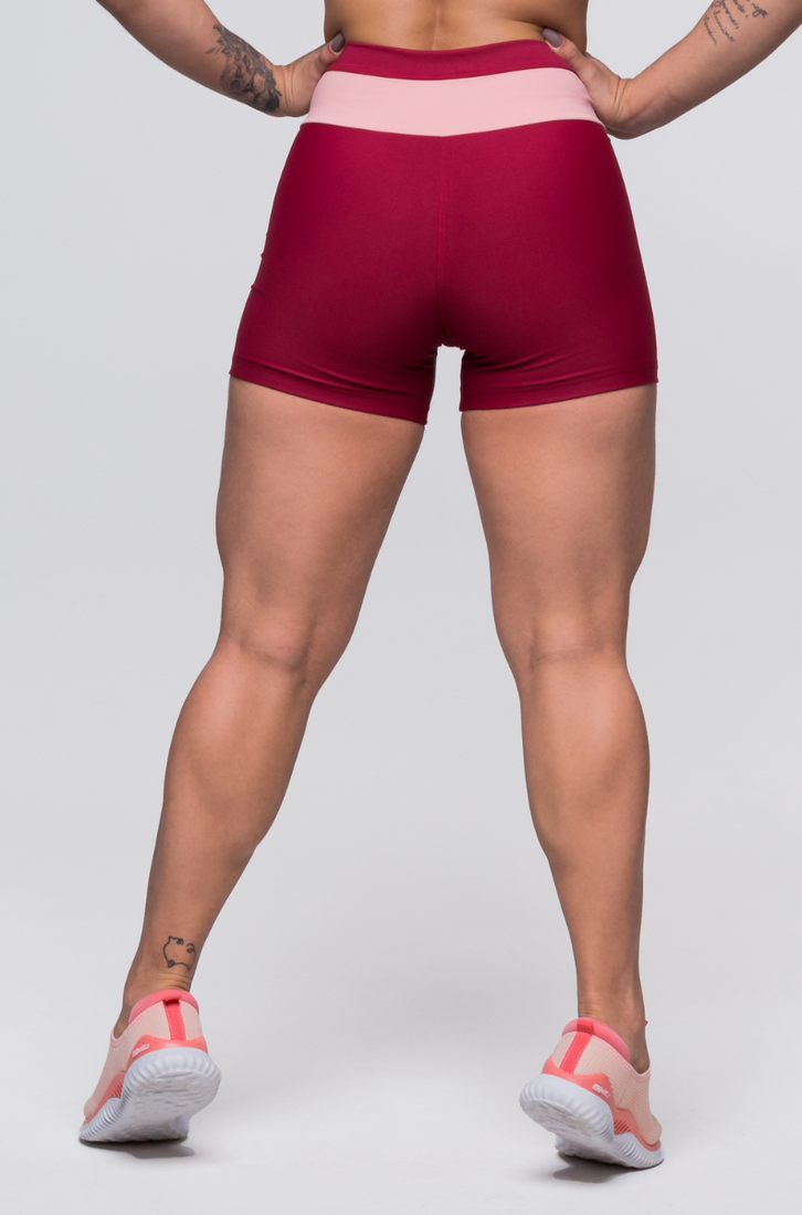 Short Fitness Poliamida Cós Transpassado Valentino com Mergê, 264