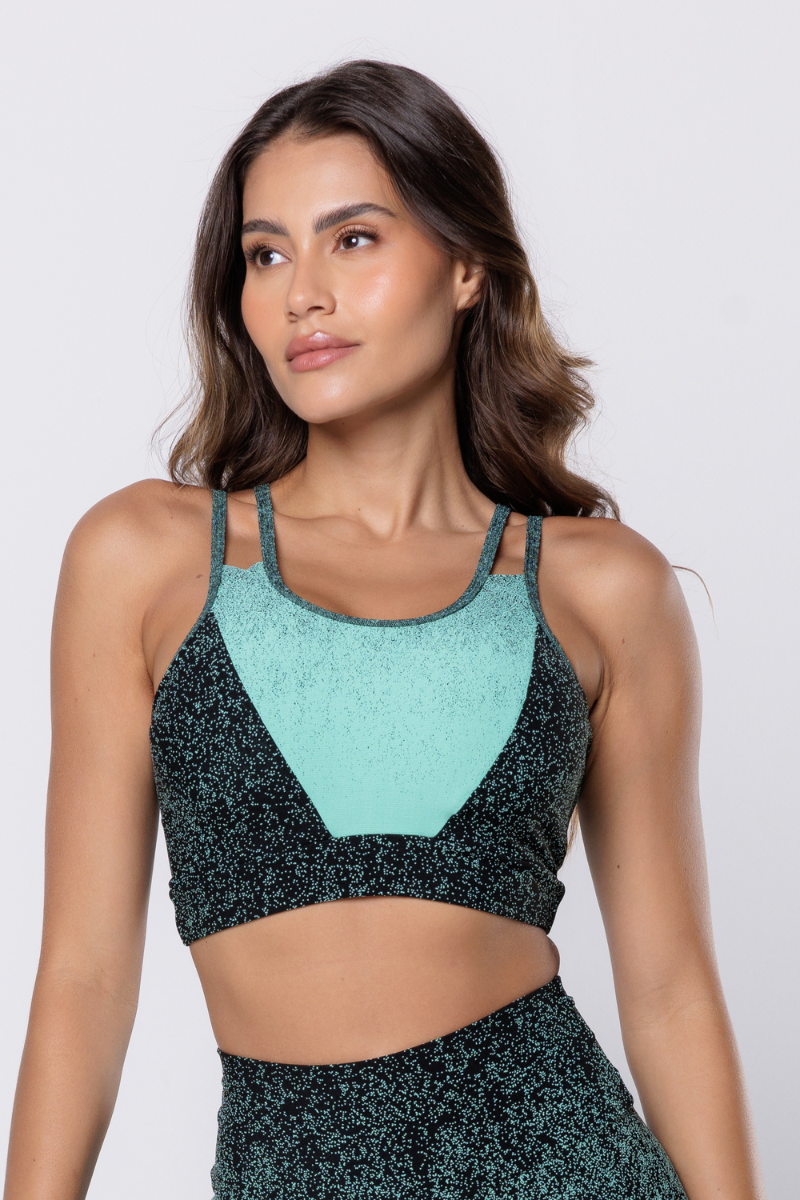 Top Fitness Jacquard Poliamida Caribe