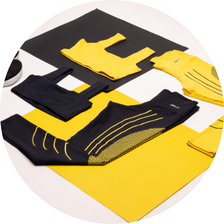 03 calca legging fitness poliamida compressao amarelo com preto