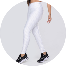 02 calca legging basica fitness alto relevo cirre branco