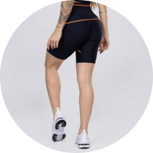 01 bermuda fitness poliamida com detalhes em vivo preta