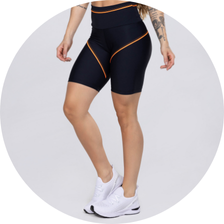 02 bermuda fitness poliamida com detalhes em vivo preta